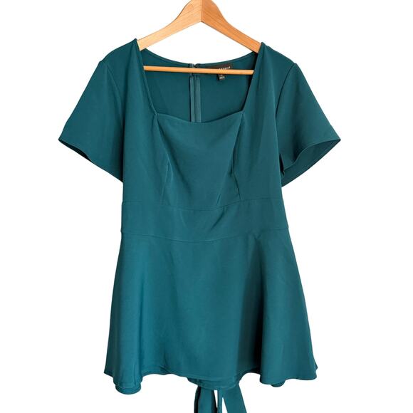 Lane Bryant Aqua Teal Green Blouse Women's 16 - Picture 3 of 8